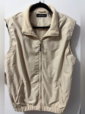 Greg Norman Collection Men’s Cream Zip-Front Vest